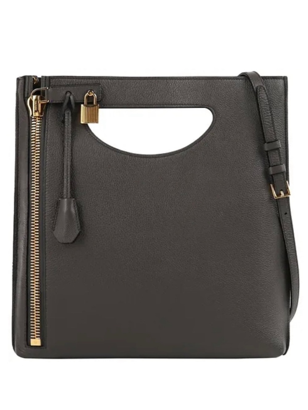 Tom Ford Alix Fold-Over Crossbody Convertible Clutch - Black